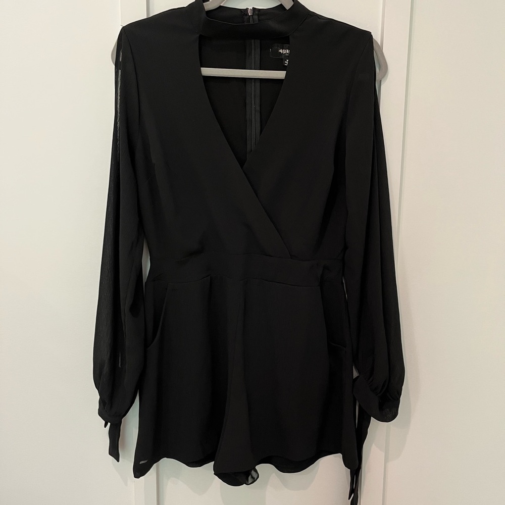 boutique Black night out romper